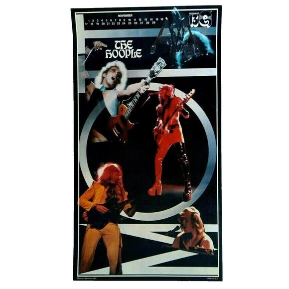 Mott The Hoople Band Poster Original 1975 Glam Rock Music 22" Wall Art UNUSED - Picture 2 of 4